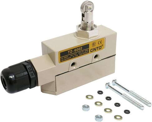 DuraSteel TZ-6003 Heavy Duty Commercial Door Micro Switch with Vertical Roller Plunger for Roll-up Door/Push & Pull Door - Fits for Aerial, Awoco, Maxwell, Pioneer, Welbon or Mars Air Curtains, Khaki in Saudi Arabia