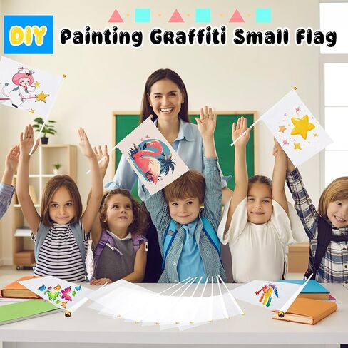 120 قطعة أعلام التسامي صغيرة فارغة الصلبة أعلام بيضاء صغيرة عادي أبيض لتقوم بها بنفسك أعلام على عصا للمسيرات حفلة عيد ميلاد لوازم الزفاف in Kuwait