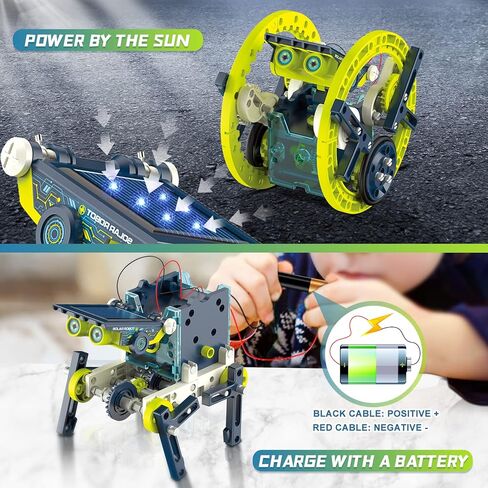 Hot Bee 12-in-1 STEM Solar Robot Kit - STEM Projects for Kids Ages 8-12, Learning Educational Science Kits, DIY Building Toys, Birthday for 8 9 10 11 12 13 Year Old Boys Girls in Saudi Arabia