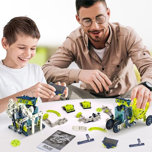 Hot Bee 12-in-1 STEM Solar Robot Kit - STEM Projects for Kids Ages 8-12, Learning Educational Science Kits, DIY Building Toys, Birthday for 8 9 10 11 12 13 Year Old Boys Girls in Saudi Arabia