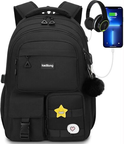 kadilong Laptop Backpack for Teen Girls,College Student Bookbag for Women Middle High School Mochila Escolares Niñas in Kuwait