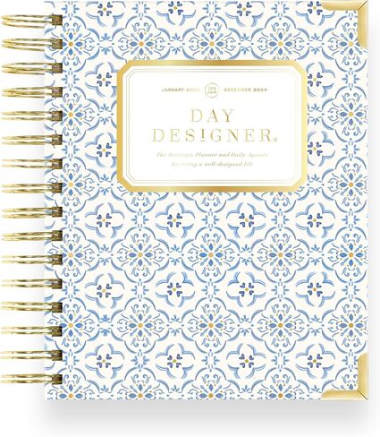 Day Designer 2025 Mini Daily Planner – Premium Planner for Stylish Organization. Combines Monthly Calendar, Hourly Schedule, To-Do List, Gratitude, Goal Setting, Inspirational Quotes, Stickers & More. Elegant laminated Cover with Gold Accents (Casa Bella  in Saudi Arabia