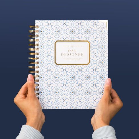 Day Designer 2025 Mini Daily Planner – Premium Planner for Stylish Organization. Combines Monthly Calendar, Hourly Schedule, To-Do List, Gratitude, Goal Setting, Inspirational Quotes, Stickers & More. Elegant laminated Cover with Gold Accents (Casa Bella  in Saudi Arabia