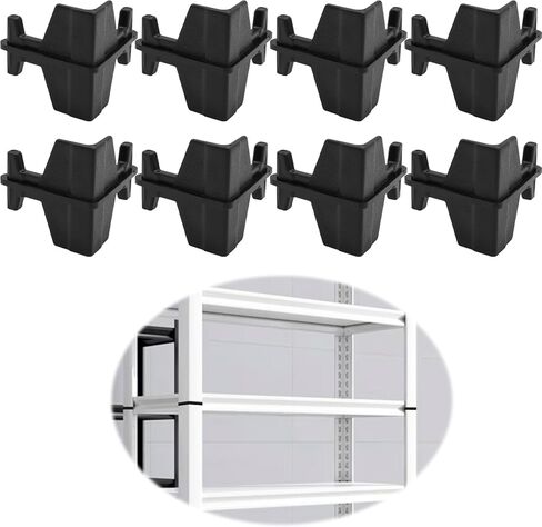 16 Pcs Post Inserts Connectors for Whalen 5 Shelf Heavy Duty Shelving Unit - PP Plastic, Injection Molded, Sturdy & Strong Support - Black, Includes 8 Post Corner Connectors and 8 Post Caps in Saudi Arabia
