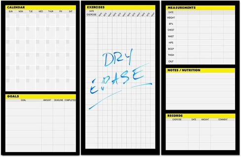 Dry Erase Workout Calendar Poster - Fitness Calendar, Workout Planner, To-Do List, Fitness Planner Notes Section for Workout Tracking and Home Gym in Saudi Arabia