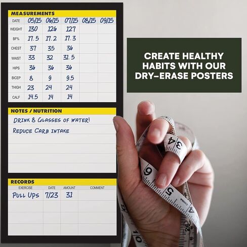 Dry Erase Workout Calendar Poster - Fitness Calendar, Workout Planner, To-Do List, Fitness Planner Notes Section for Workout Tracking and Home Gym in Saudi Arabia