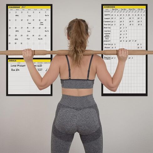Dry Erase Workout Calendar Poster - Fitness Calendar, Workout Planner, To-Do List, Fitness Planner Notes Section for Workout Tracking and Home Gym in Saudi Arabia
