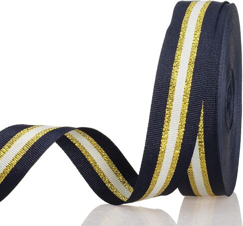 ATRBB 24 ياردة 1 بوصة أخضر/ذهبي/أصفر شريط Grosgrain شريط مزدوج الوجه من البوليستر الملون للحرف اليدوية DIY تغليف حزمة الهدايا in Saudi Arabia