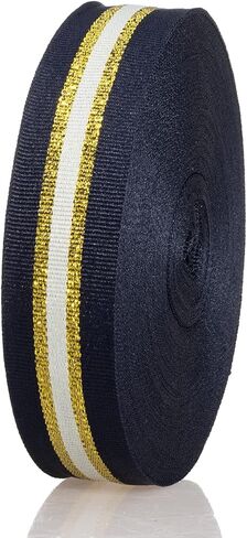 ATRBB 24 ياردة 1 بوصة أخضر/ذهبي/أصفر شريط Grosgrain شريط مزدوج الوجه من البوليستر الملون للحرف اليدوية DIY تغليف حزمة الهدايا in Saudi Arabia