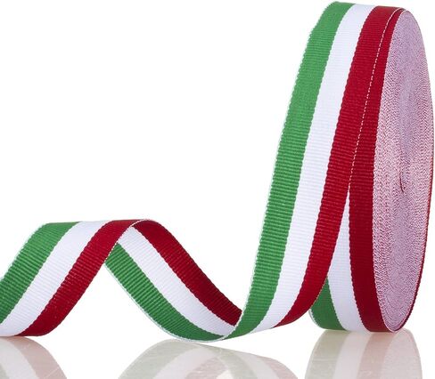 ATRBB 24 ياردة 1 بوصة أخضر/ذهبي/أصفر شريط Grosgrain شريط مزدوج الوجه من البوليستر الملون للحرف اليدوية DIY تغليف حزمة الهدايا in Saudi Arabia