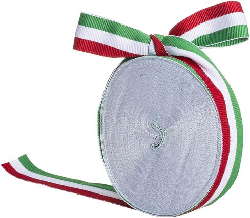 ATRBB 24 ياردة 1 بوصة أخضر/ذهبي/أصفر شريط Grosgrain شريط مزدوج الوجه من البوليستر الملون للحرف اليدوية DIY تغليف حزمة الهدايا in Saudi Arabia