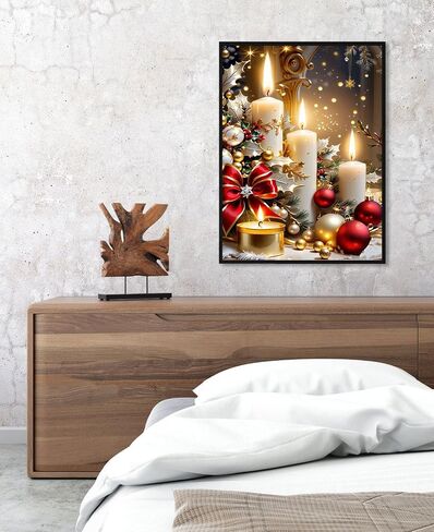 WEUOPG Christmas Diamond Painting Kits for Adults, Snowman Family Diamond Art Kits for Adults&Beginner, Full Drill Diamond Art Paint with 5D Round Diamonds for Home Wall Decor (Snowmen-Red) in Saudi Arabia