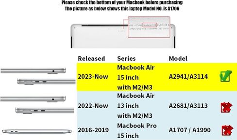 حافظة Se7enline متوافقة مع جهاز MacBook Air 13.6 بوصة M3 M2 لجهاز mac air موديل A2681/A3113 2024 2023 2022 حافظة جلدية PU حافظة للكتب وغطاء فوليو وغطاء لوحة مفاتيح شفاف، بني in Saudi Arabia