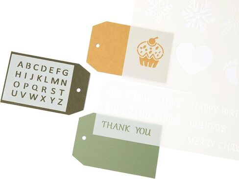 Unique Gift Tags - Christmas Gift Tags (7 Colors) – 300 Gift Wrapping Tags (175 Blank Tags +125 to: Love: Labels) – Kraft Paper Gift Tags with 3 Stencils – Gift Tags with String Attached w/Jute Rope in Saudi Arabia