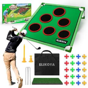 Fun Golf Yard Games - Backyard Games for Young Adults, Fathers & Golfers, Includes 16 Velcro Golf Balls, Putting Mat & Case - Easy Assembly, Casual Home Golf Chipping Games for Adults Outdoor Indoor