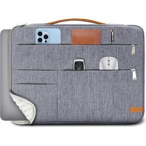 KINGSLONG 15-15.6 inch Laptop Sleeve Bag, Slim Lightweight Multiple Pockets Computer Cover Notebook Ultrabooks Carrying Case fit for Acer Asus Dell Lenovo HP Toshiba, Blue