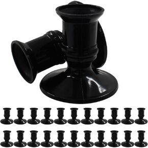 24 قطعة من حوامل الشموع المستدقة الفضية من Waziaqoc، حوامل شمعدان بلاستيكية، حامل شموع عمود مزخرف للهالوين وأعياد الميلاد والذكرى السنوية وحفلات العشاء وحفلات العشاء in Kuwait