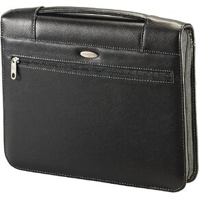 Samsonite Zip-Around Vinyl 3-Ring Padfolio, 12 1/2 x 13 3/8 x 2 1/4, Black