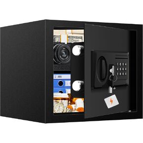 2.8 Cuft Large Fire Proof Safe for Home Documents, Digital Security Safety Box with Electronic Keypad and Keys, Anti-Theft Fire Safe Box for Home, Personal Safe for Money Firearm Medicine Valuables