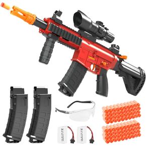 Toy Gun with Soft Bullets, Electric Automatic Realistic Sniper Rifle with 80 Darts, 2 Mags, Goggles, Educational Shooting Toys for 8-12 Year Old Boys Adults