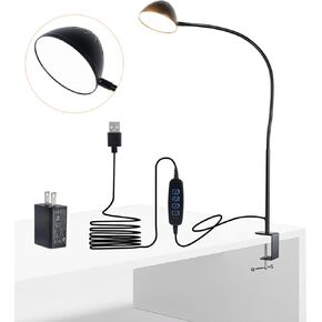 Clamp Lamp, Clip on Lamp, Desk Lamp with Clamp, 10W, 1100 LMS, 3 Color Modes, 10 Brightness Levels, 31 Inches Long Flaxible Gooseneck, Perfect for Craft, Reading, Home, Office