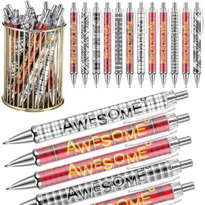 30 Pcs Christmas Employee Appreciation Gifts Inspirational Pens Thank You Pens Bulk Buffalo Plaid Motivational Ballpoint Pens for Coworkers Teacher Women Men Volunteer holiday Office Gifts