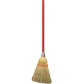 Carlisle FoodService Products 368100 Corn Blend Lobby Broom with Wood Handle, 34" Length