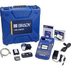 Brady M510 Portable Industrial Label Printer Kit with Safety and Facility ID Software, Carrying Case, Label Cartridge, Rechargeable Battery and Charger, 3.75" H x 5.75" W x 10" D