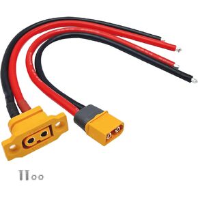 Amass XT90H XT90E-F Plug Male Female Extension Connector Adapter with Sheath Housing with 12AWG 20cm Silicone Wire for RC Lipo Battery FPV Racing Drone