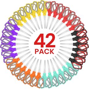 18Pack 8" Scissors All Purpose, Heavy Duty Scissors with Ultra Sharp Blades Comfort Grip Handles - For Office Home School Sewing Fabric Crafts, High/Middle School Student Teacher Scissor