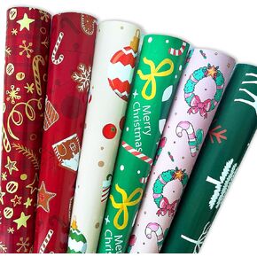 Christmas Wrapping Paper - Christmas Decorations - Xmas Wrapping Paper Christmas Gift Bags-Red, Green and White Christmas Tissue Paper- Christmas Gifts for Women Kids Men- Christmas Party Favors,21" x 28"