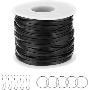 PATIKIL Lanyard String Kit, Plastic Lacing Cord Gimp String Lanyard Weaving Kit with Lanyards Accessories for Jewelry Making DIY Crafts, Bracelets, Keychains, White