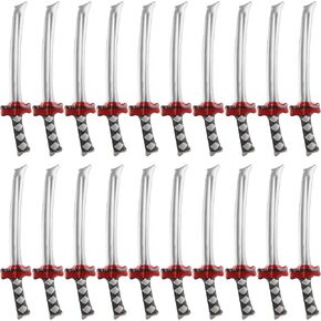 20 Pack 30 Inch Inflatable Katana Blow Up Samurai Sword Inflatable Weapons for Party Favors Cosplay Samurai Theme Party