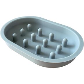 Slow Feeder Bowl Compatible with Sureflap Surefeed Feeders - BPA Free & Dishwasher Safe Silicone Slow Feeder Bowl for Small & Med Breed, Non-Slip Puzzle Cat Food Bowl, Perfect for Fast Eaters (Gray) in Saudi Arabia