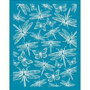 OLYCRAFT 4x5 Inch Silk Screen for Polymer Clay Dragonfly Butterfly Clay Stencils Reusable Silk Screen Stencils Non-Adhesive Transfer Stencils Mesh Stencil for Polymer Clay Jewelry Making in Kuwait
