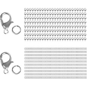 700Pcs Lobster Claw Clasps and Open Jump Rings Set, Necklace Clasps Bracelet Clasps Jewelry Clasps Charm Clasps, Lobster Clasp and Closures for Jewelry Making with Storage Box, Golden & Silver