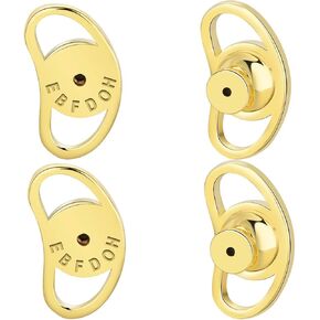Earring Backs,EBFDOH Earring Backs for Droopy Ears 4pcs Durable Pea Shape Earring Lifter Backs for Heavy Earrings Locking Earring Backing Replacements for Studs Large Backers,Mixed Color
