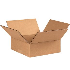 AVIDITI 9x9x3 Flat Corrugated Boxes, Flat, 9L x 9W x 3H, Pack of 25 | Shipping, Packaging, Moving, Storage Box for Home or Business, Strong Wholesale Bulk Boxes