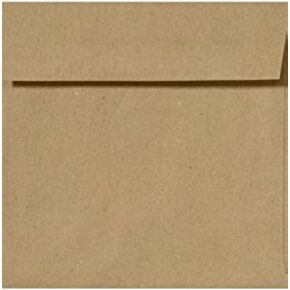 LUXPaper Square Invitation Envelopes | Peel & Press | 5 1/4" x 5 1/4" | Grocery Bag Brown | 70lb. Text | 50 Qty