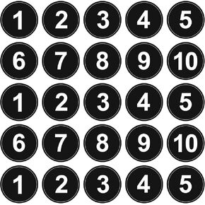 40 PCS 1-10 Self Adhesive Number Stickers 1.6 in Black Vinyl Number Stickers Labels Number Labels Small Round Removable Numbered Label for Inventory Storage