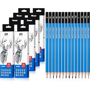 112 Pcs Graphite Sketch Pencil Set Professional Drawing Sketching Pencil Set (14B - 7H) Art Graphite Pencils Artist Pencils Drawing Pencils for Beginners & Pro Artists