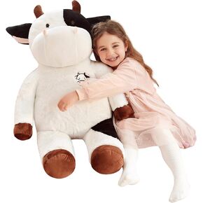 IKASA Giant Cow Stuffed Animal, 30 Inches Big Cow Plush Toy,Large Cute Jumbo Soft Toys,Huge Big Size Fluffy Plushy Fat Plushie,Gifts for Kids