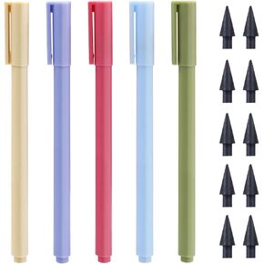 5 قطع قلم رصاص إنفينيتي بدون حبر قلم رصاص دائم بدون حبر قلم رصاص للأبد قلم رصاص لا نهائي قلم رصاص أبدي مع 10 سنون قابلة لإعادة الاستخدام لكتابة الرسم والرسم للطلاب في المنزل واللوازم المكتبية in Kuwait