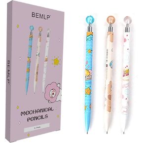 BEMLP Mechanical Pencils 0.5mm Cute Kawaii Sushi Food Press Automatic Mechanical Pencil Writing Drawing School Office Supply Student Stationery 6 Pcs