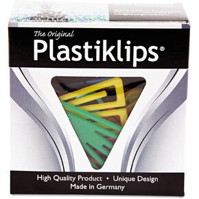 Baumgartens LP0300 Plastiklips Paper Clips, Medium, Assorted Colors, 500/Box