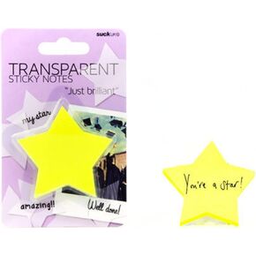 Suck UK Transparent Sticky Notes Heart Shaped Post It Notes Aesthetic School Supplies & College Essentials Translucent Sticky Notes For Note Taking Clear Post It Notes Or Page Markers