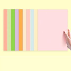 KYMY 30 Sheets Colored A4 Construction Cardstock Papers, 10 Assorted Macaron Colors 230gsm Thick Pastel DIY Craft Papers for Origami, Scrapbook Craft, Arts Painting Preschool Classroom Supplies in Kuwait