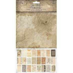 Tim Holtz - Advantus Idea-Ology Backdrops Double-Sided Cardstock 6"X10" 24/Pkg-Volume #4 Art Craft, Multi