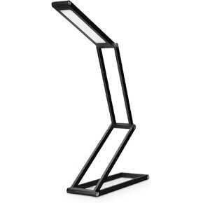 kwmobile Foldable LED Desk Lamp - Folding Portable USB Table Light with 3 Brightness Settings - for Home, Reading, Studying, Work, Travel - Silver