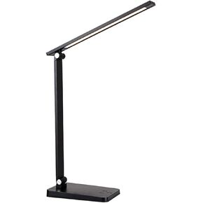 LED Desk Lamp with USB Charging Port,Dimmable Reading Desk lamp for Home&Office with 3 Brightness Level,5 Lighting Modes,Touch Control,45 Minutes Auto-Off Timer,Foldable Lamp Black